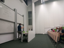 speaker in the lecture hall