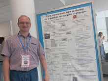 participant with his poster
