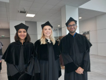 PhDs Chitra Raj, Karolina Baranowska, Sumit Rout