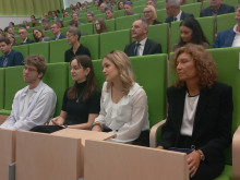 Stanisław Chełkowski, Martyna Pieczka and Maja Zontek (Student Council), dr Marta Frankowska